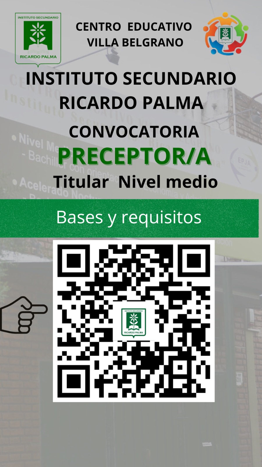 Convocatoria Preceptor/a